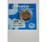 Renata 389 Batterie, montre, simple, portable, 80 mAh, Oxyde d'argent 1.55 V/SR54/, partie supérieure Plate, 11.6 mm, 1