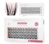 Renata Beauty Dazzling Faux Cils - Multipack de 40 pièces, Longueurs de 11mm et 12mm, Courbure C, Glamour à Fort Impact, Réutilisables, Parfaits pour des Looks de Maquillage des Yeux Dramatiques
