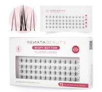 Renata Beauty Faux Cils Inférieurs Wispy - Multipack de 72, Longueur 6mm, Légers pour un Effet Naturel, Application Facile, Idéals pour un Maquillage des Yeux Doux et Naturel