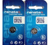 Renata CR1216 Lot de 2 Piles au Lithium 3V