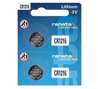 Renata CR1216 Lot de 2 piles bouton au lithium 3 V