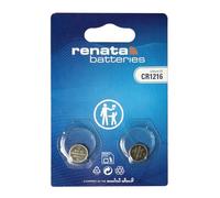 Renata CR1216 Pile Bouton Lithium 3V - Qualité Suisse pour Clés de Voiture, Montres & Thermomètres Médicaux - Lot de 2