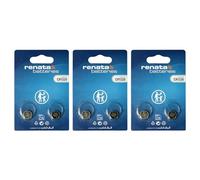 Renata Lot de 3 x 2 piles bouton au lithium CR1220 3 V - Précision suisse pour clés de voiture, lumières LED et tensiomètres de glycémie
