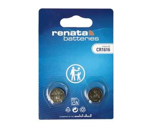 Renata CR1616, 1616 Pile Bouton Lithium 3V (1 x Lot de 2) - 2 Piles
