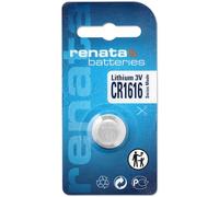 Renata CR1616 Lot de 2 piles bouton au lithium pour montre DL1616, ECR1616, BR1616 3 V