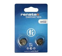Renata CR1632 Pile Bouton Lithium 3V - Qualité Suisse pour Clés de Voiture, Capteurs Smart Home & Montres - Lot de 2