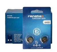 Renata CR1632 Pile Bouton Lithium 3V - Qualité Suisse pour Clés de Voiture, Capteurs Smart Home & Montres - 10x Lot de 2 (20 Piles)