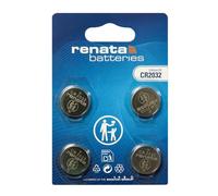 Renata CR2032, 2032 Pile Bouton Lithium 3V (1 x Lot de 4) - 4 Piles