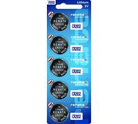 Renata CR2032 Lot de 5 piles bouton au lithium 3 V