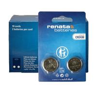 Renata Piles bouton lithium CR2430 3 V – Précision suisse pour clés et alarmes – Lot de 10 x 2