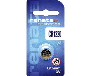 Renata Lithium Battery CR1220, 3V, 40mAh