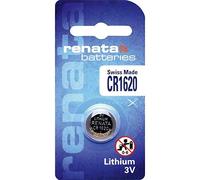 RENATA Lot de 10 Blisters de 1 Pile bouton lithium CR1620 3V 68 mAh
