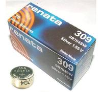 RENATA Lot de 10 Blisters de 1 Pile bouton oxyde argent X309 SR754SW
