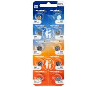 RENATA Lot de 10 Blisters de 1 Pile bouton oxyde argent X341 SR714SW