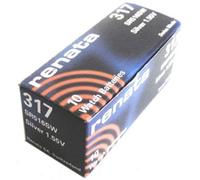 Renata Lot de 10 piles bouton pour montre 317 (SR516SW)