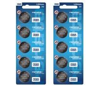 Renata CR2025 Lot de 10 piles bouton au lithium 3 V