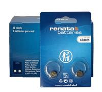 Renata Lot de 10 x 2 piles bouton au lithium CR1025 3 V - Précision suisse - Mini piles pour montres, capteurs et petits appareils