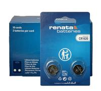 Renata Lot de 10 x 2 piles bouton au lithium CR1620 3 V - Précision suisse pour clés de voiture, tracker de fitness et jouets