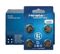 Renata Lot de 10 x 4 piles bouton au lithium CR2032 3 V - Précision suisse - Longue durée pour clés de voiture, montres et appareils médicaux