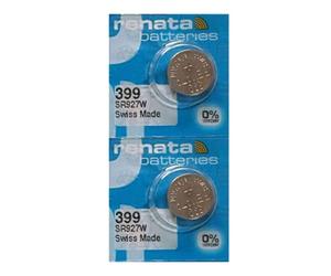 Renata Lot de 2 piles 399 SR927W - 1,55 V oxyde d'argent pour montre