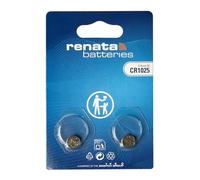 Renata Lot de 2 piles bouton au lithium CR1025 3 V - Précision suisse - Mini pile pour montres, capteurs et petits appareils