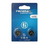 Renata Lot de 2 piles bouton au lithium CR1620 3 V - Précision suisse pour clés de voiture, tracker de fitness et jouets