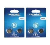 Renata Lot de 2 Piles Bouton CR1616 au Lithium 3 V - Précision Suisse pour clés de Voiture, télécommandes et Montres - Lot de 2 x 2