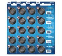 Renata CR2025 Lot de 20 piles bouton au lithium 3 V