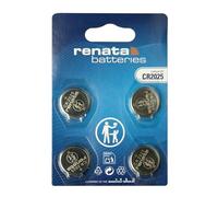 Renata Lot de 4 piles bouton au lithium CR2025 3 V - Précision suisse, puissance fiable pour tracker de fitness, clés de voiture et télécommandes