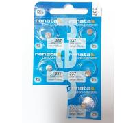 RENATA Lot de 5 Blisters de 1 Pile bouton oxyde argent X337 SR416SW