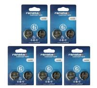 Renata Lot de 5 piles bouton CR2450N au lithium 3 V - Forme spéciale N - Précision suisse pour ordinateur de bord et maison intelligente - Lot de 5 x 2