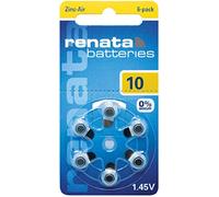 Renata Lot de 6 piles pour appareils auditifs n° 10 Jaune P10 PR70 ZL4