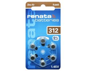 Renata maratone Piles auditives (Lot de 6), 312