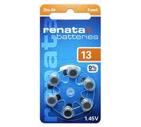 Renata PBZ7307-1 ZA13.DP6 0HG Hearing Aid PR48 Lot de 6 Piles Bouton ZA 13 Zinc-air 305 mAh 1,4 V
