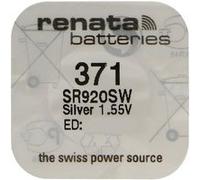 RENATA Pile bouton Silver Oxyde 371 / SR920 SW 0% mercure G