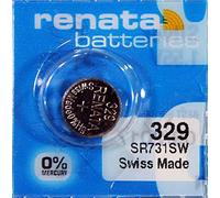 Renata - Pile de montre oxyde d'argent fabrication suisse 1.5V SR731SW, V329, D329, GP329, 329 lot X5