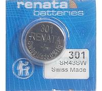 Renata / Swatch Group - Pile bouton oxyde argent 301 RENATA 1.55V 120mAh - Blister(s) x 1