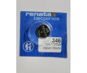 Renata/Swatch GroupPiles Bouton oxyde d'argent Sroxyde d'argent 1,55 V9,5 mAhCompatible avec : 280-66 ; 346 ; 628 ; D346 ; GP346 ; SB-AH ; SR712SW ; V346
