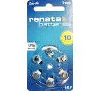 Renata zA 10 lot de 60 piles pour appareils auditifs 100 mAh 1,4 v