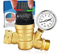 Renator Régulateur de pression d'eau réglable en laiton sans plomb avec manomètre pour camping-car, remorque de voyage, réducteur de valve W filtre M22-0660R.