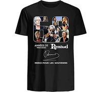 Renaud 68Th Anniversary Merci pour Les Souvenirs Francis Mens T-Shirt Black Unisex Mens Tees M