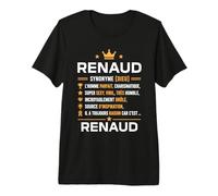 Renaud personnalisé Humour Définition Prénom Renaud T-Shirt Haut de Gamme