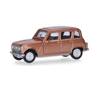 herpa Maquette Voiture Renault R4, echelle 1/87, Model Allemand, pièce de Collection, Figurine Plastique, Couleur : Beige métallique