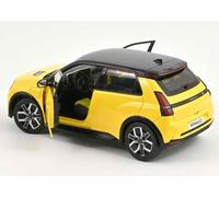 RENAULT 5 E-Tech Electrique 2024 Jaune Pop et Noir Finition Iconic 5 Voiture de Collection NOREV 1/18