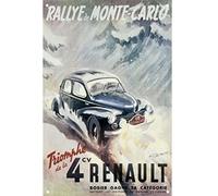 Renault Affiche Rallye de Monté Carlo 50 x 70 cm