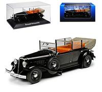 Renault Reinastella Cabrio Schwarz Albert Lebrun 1938 1/43 Norev Atlas Modell Auto mit individiuellem Wunschkennzeichen