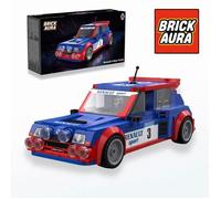 Renault Super 5 Turbo - Kit de construction 308 pièces - Compatible LEGO - Voiture miniature 1:24 - BrickAura