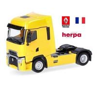Renault T facelift Tracteur solo caréné jaune - Herpa - Scale 1/87