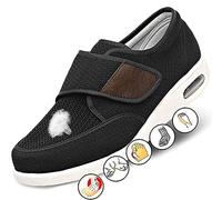 RENBING Chaussures de Marche de diabète,Chaussures pour Personnes âgées gonflées de Pied de Grande Taille, Chaussures de Sport réglables,Chaussures à Coussin d'air pour diabétiques
