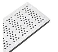 RenCehn Grille de Drainage antidérapante et découpable for terrasses, trottoirs et canaux extérieurs, 1 pièce - Fibre de Verre antirouille, Trous de Drainage de 10 mm(L50cm X W25cm X H2cm)